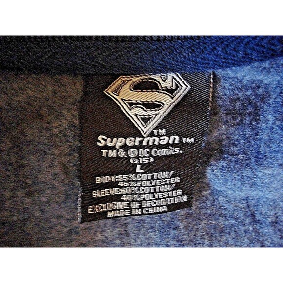 Superman Varsity Jacket Mens Letterman DC Comics Bioworld Coat Size L - Picture 7 of 7